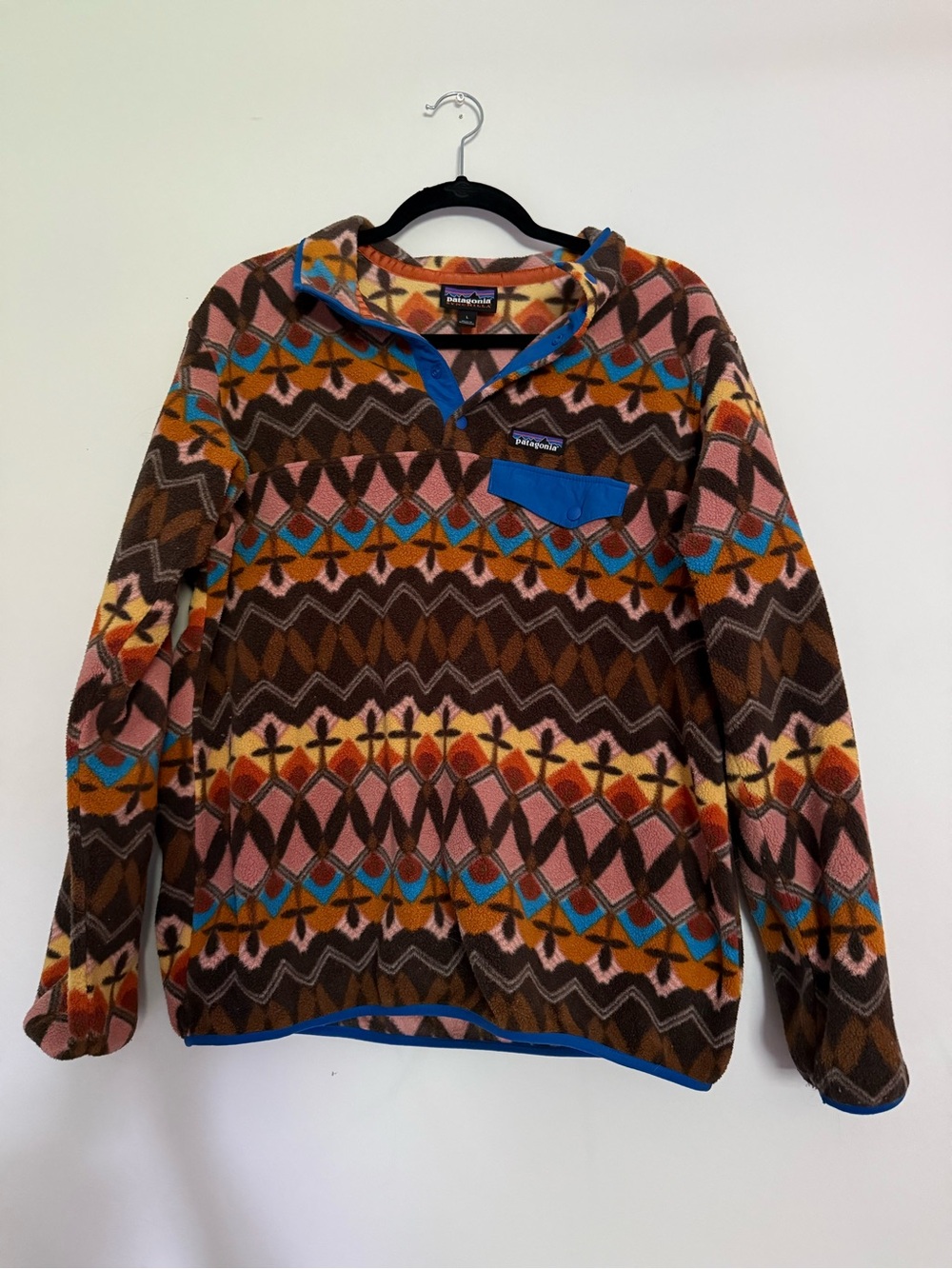 Patagonia Synchilla Snap-T Fleece Pullover Size Large Companions Big Anthos Pink